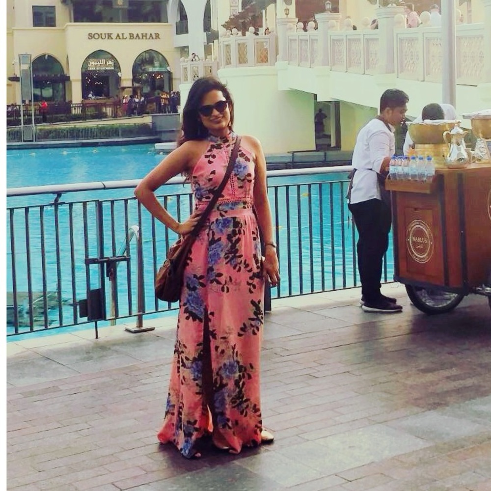 Pink Maxi Floral dress